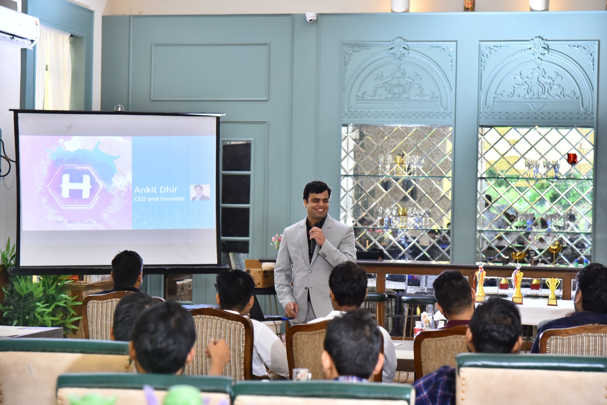 Speaking at a Habilelabs event in Jaipur.